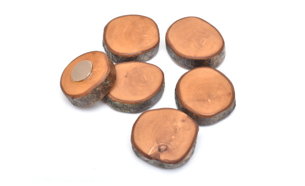 Magnete aus Holz, Holzmagnete, Kühlschrankmagnete handgefertigt, Magnete für Magnettafeln, Handgefertigtes aus Holz, Holzknopf & mehr