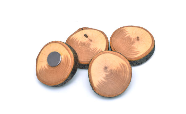 Magnete aus Holz, Holzmagnete, Kühlschrankmagnete handgefertigt, Magnete für Magnettafeln, Handgefertigtes aus Holz, Holzknopf & mehr