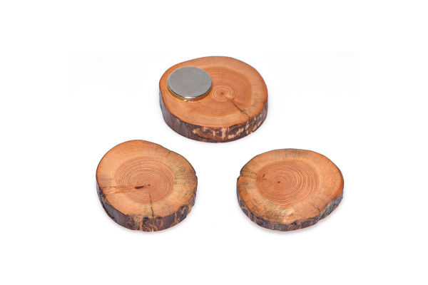 Magnete aus Holz, Holzmagnete, Kühlschrankmagnete handgefertigt, Magnete für Magnettafeln, Handgefertigtes aus Holz, Holzknopf & mehr, Kirschholz